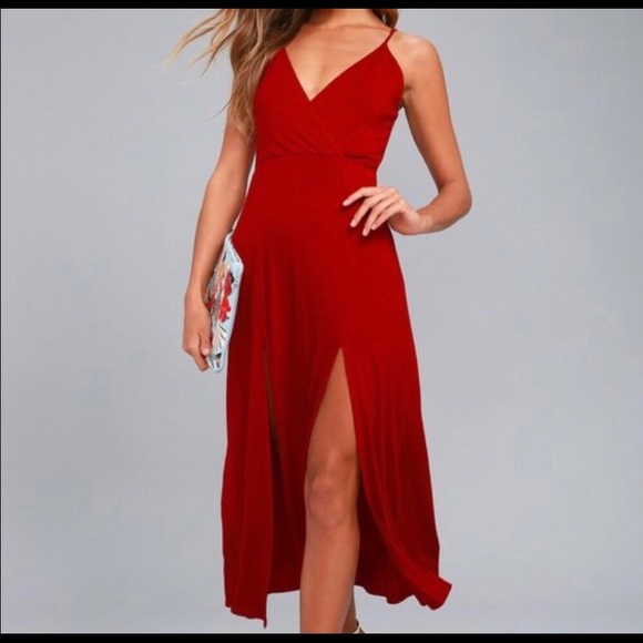 Lulus Dresses & Skirts - SOLD Lulus beautiful red elegant dress 👗